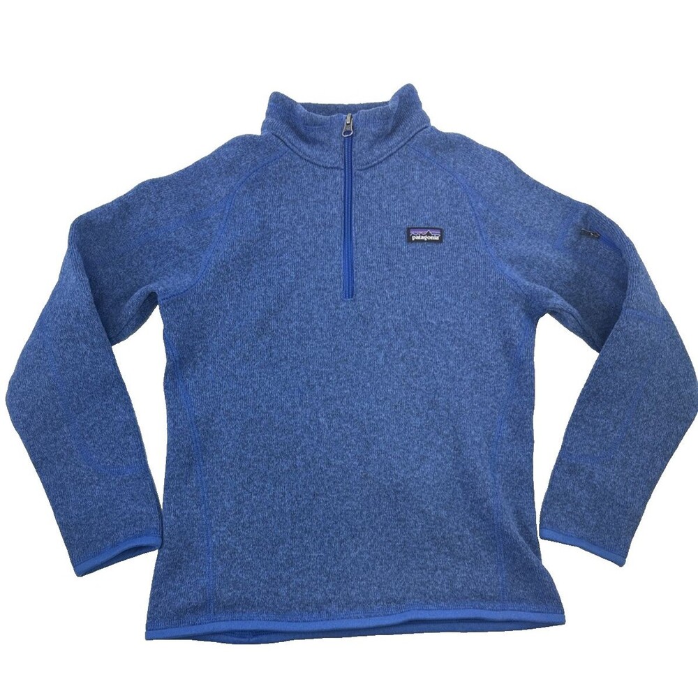 Patagonia Better Sweater 1/4 Zip Pullover Fleece Knit Blue 65695  Youth Girls 12